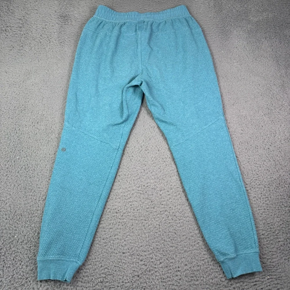Lululemon At Ease Jogger Pants Mens M Teal Blue Textured Athletic Running